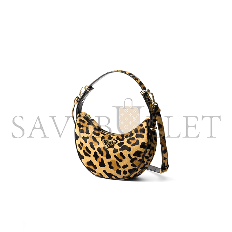 PRADA ARQUÉ PRINTED LEATHER SHOULDER BAG 1BC194 (22.5*18.5*6cm)
